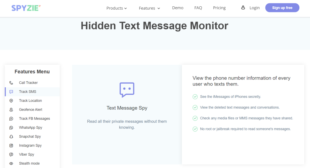 Spyzie SMS-Tracker