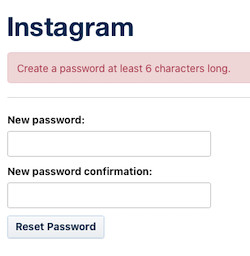 instagram passwort zurücksetzen