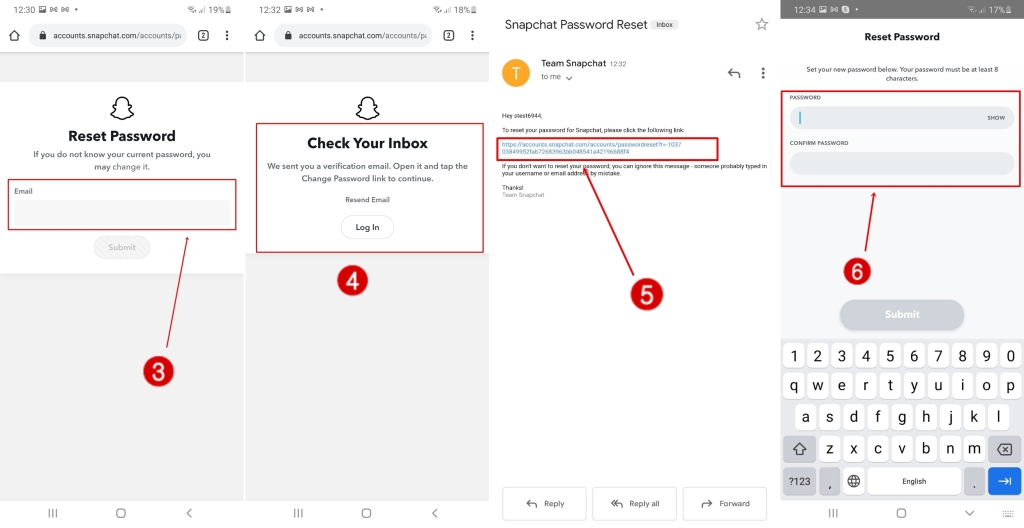 snapchat hack passwort zurücksetzen methode