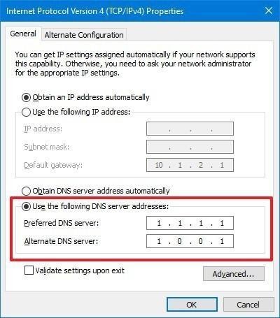 DNS-Konfiguration unter Windows