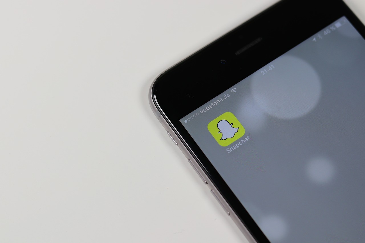 Snapchat-Logo auf einem Telefon